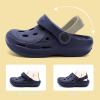 image:imageSTQ Kids Garden Clogs with Backstrap  Slip on Boys Girls Water Sandals  Fuzzy Lined Slippers  Toddler Little Kid Big KidNavy Fur