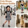 image:imageSTQ Toddler Boy Girl Sandals Wide Toe Box Mary Jane Dress Shoes for Party School Uniform Summer Flower Girls ShoesBlack