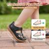 image:imageSTQ Toddler Boy Girl Sandals Wide Toe Box Mary Jane Dress Shoes for Party School Uniform Summer Flower Girls ShoesBlack