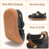 image:imageSTQ Toddler Boy Girl Sandals Wide Toe Box Mary Jane Dress Shoes for Party School Uniform Summer Flower Girls ShoesBlack