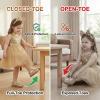 image:imageSTQ Toddler Boy Girl Sandals Wide Toe Box Mary Jane Dress Shoes for Party School Uniform Summer Flower Girls ShoesGold