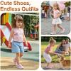 image:imageSTQ Toddler Boy Girl Sandals Wide Toe Box Mary Jane Dress Shoes for Party School Uniform Summer Flower Girls ShoesWater Pink