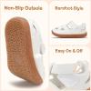 image:imageSTQ Toddler Girls Sandals Wide Toe Box Summer Mary Jane Flower Girl Shoes Comfortable Dress Flats for Wedding Church Party White Little Kids Size 10