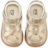 image:imageSTQ Toddler Boy Girl Sandals Wide Toe Box Mary Jane Dress Shoes for Party School Uniform Summer Flower Girls ShoesGold
