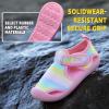 image:imageSTQ Boys Girls Water Shoes QuickDry Slip on Beach Swim Pool SandalsToddlerLittle KidPink Rainbow