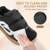 image:imageSTQ Toddler Girls Sneaker Wide Toe Box Non Slip Barefoot Shoe Comfortable Walking Shoes with Hook and Loop Graphite Black Toddler 8