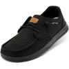 image:imageSTQ Womens Lace up Loafers  Orthopedic Comfort Boat Shoes with Arch Support for Plantar Fasciitis Relief Slip on Casual Business Lightweight BreathableAll Black