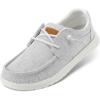 image:imageSTQ Womens Lace up Loafers  Orthopedic Comfort Boat Shoes with Arch Support for Plantar Fasciitis Relief Slip on Casual Business Lightweight BreathableLight Grey