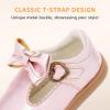 image:imageSTQ Toddler Girls Mary Jane Dress Shoes  Wide Toe Box amp Zero Drop Sole for Healthy First Walking  NonSlip T Strap Bow Ballet Flats for School Uniforms Weddings amp PartiesPink