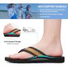 image:imageSTQ Orthopedic Flip Flops for WomenAdjustable Beach Sandals with Arch Support for Plantar Fasciitis ReliefAll Black
