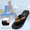 image:imageSTQ Orthopedic Flip Flops for WomenAdjustable Beach Sandals with Arch Support for Plantar Fasciitis ReliefAll Black