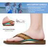 image:imageSTQ Orthopedic Flip Flops for WomenAdjustable Beach Sandals with Arch Support for Plantar Fasciitis ReliefCoffee