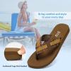 image:imageSTQ Orthopedic Flip Flops for WomenAdjustable Beach Sandals with Arch Support for Plantar Fasciitis ReliefCoffee