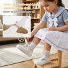 image:imageSTQ Toddler Girls Mary Jane Dress Shoes  Wide Toe Box amp Zero Drop Sole for Healthy First Walking  NonSlip T Strap Bow Ballet Flats for School Uniforms Weddings amp PartiesAll White