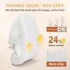 image:imageSTQ Toddler Girls Mary Jane Dress Shoes  Wide Toe Box amp Zero Drop Sole for Healthy First Walking  NonSlip T Strap Bow Ballet Flats for School Uniforms Weddings amp PartiesAll White