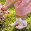 image:imageSTQ Wide Toe Box Toddler Mary Jane Dress Shoes Zero Drop Girls Ballet Flats for Party School Uniform with Hook and LoopsPink
