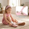 image:imageSTQ Wide Toe Box Toddler Mary Jane Dress Shoes Zero Drop Girls Ballet Flats for Party School Uniform with Hook and LoopsPink