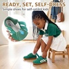 image:imageSTQ Wide Toe Box Toddler Girls Sneaker Non Slip Barefoot Walking Shoes with Hook and LoopGreen