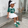 image:imageSTQ Wide Toe Box Toddler Girls Sneaker Non Slip Barefoot Walking Shoes with Hook and LoopGreen