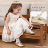 image:imageSTQ Toddler Girls Dress Shoes Wide Toe Box Mary Jane Flats Ballet Wedding School Uniform Flower Ballerina Baby First Walking 612 1218 Months Babies Casual with Zero Drop Gold Toddler Size 6