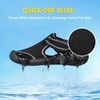image:imageSTQ Kids Water Shoes Quick Dry Slip On Beach Swim Pool Sandals  Closed Toe Non Slip Lightweight Water Park Toddler Little KidAll Black