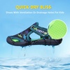 image:imageSTQ Kids Water Shoes Quick Dry Slip On Beach Swim Pool Sandals  Closed Toe Non Slip Lightweight Water Park Toddler Little KidBlack Shark
