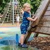 image:imageSTQ Kids Water Shoes Quick Dry Slip On Beach Swim Pool Sandals  Closed Toe Non Slip Lightweight Water Park Toddler Little KidDark Blue
