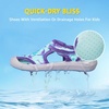 image:imageSTQ Kids Water Shoes Quick Dry Slip On Beach Swim Pool Sandals  Closed Toe Non Slip Lightweight Water Park Toddler Little KidLight Blue Dolphin
