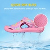 image:imageSTQ Kids Water Shoes Quick Dry Slip On Beach Swim Pool Sandals  Closed Toe Non Slip Lightweight Water Park Toddler Little KidMulti Pink