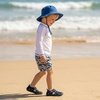 image:imageSTQ Kids Water Shoes Quick Dry Slip On Beach Swim Pool Sandals  Closed Toe Non Slip Lightweight Water Park Toddler Little KidNavy Dinosaur