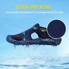 image:imageSTQ Kids Water Shoes Quick Dry Slip On Beach Swim Pool Sandals  Closed Toe Non Slip Lightweight Water Park Toddler Little KidNavy Dinosaur