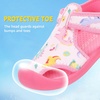 image:imageSTQ Kids Water Shoes Quick Dry Slip On Beach Swim Pool Sandals  Closed Toe Non Slip Lightweight Water Park Toddler Little KidPink Dinosaur