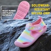 image:imageSTQ Kids Water Shoes Quick Dry Slip On Beach Swim Pool Sandals  Closed Toe Non Slip Lightweight Water Park Toddler Little KidPink Rainbow
