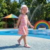 image:imageSTQ Kids Water Shoes Quick Dry Slip On Beach Swim Pool Sandals  Closed Toe Non Slip Lightweight Water Park Toddler Little KidPink Rainbow