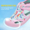 image:imageSTQ Kids Water Shoes Quick Dry Slip On Beach Swim Pool Sandals  Closed Toe Non Slip Lightweight Water Park Toddler Little KidPink Sailing Boat
