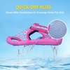 image:imageSTQ Kids Water Shoes Quick Dry Slip On Beach Swim Pool Sandals  Closed Toe Non Slip Lightweight Water Park Toddler Little KidRose Dolphin
