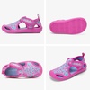 image:imageSTQ Kids Water Shoes Quick Dry Slip On Beach Swim Pool Sandals  Closed Toe Non Slip Lightweight Water Park Toddler Little KidRose Dolphin