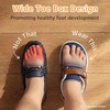 image:imageSTQ Toddler Dress Shoes Boys Wide Toe Box Loafers Boat for School Church  Barefoot ZeroDrop Hook and Loop Design Flexible NonSlip Sole amp Lightweight Reinforcement Upper for Uniform Wedding CasualNavy Brown