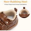 image:imageSTQ Toddler Dress Shoes Boys Wide Toe Box Loafers Boat for School Church  Barefoot ZeroDrop Hook and Loop Design Flexible NonSlip Sole amp Lightweight Reinforcement Upper for Uniform Wedding CasualBrown