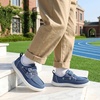 image:imageSTQ Toddler Dress Shoes Boys Wide Toe Box Loafers Boat for School Church  Barefoot ZeroDrop Hook and Loop Design Flexible NonSlip Sole amp Lightweight Reinforcement Upper for Uniform Wedding CasualDenim Blue