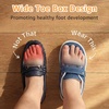 image:imageSTQ Toddler Dress Shoes Boys Wide Toe Box Loafers Boat for School Church  Barefoot ZeroDrop Hook and Loop Design Flexible NonSlip Sole amp Lightweight Reinforcement Upper for Uniform Wedding CasualDenim Blue