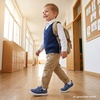 image:imageSTQ Toddler Dress Shoes Boys Wide Toe Box Loafers Boat for School Church  Barefoot ZeroDrop Hook and Loop Design Flexible NonSlip Sole amp Lightweight Reinforcement Upper for Uniform Wedding CasualDenim Blue