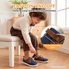 image:imageSTQ Toddler Dress Shoes Boys Wide Toe Box Loafers Boat for School Church  Barefoot ZeroDrop Hook and Loop Design Flexible NonSlip Sole amp Lightweight Reinforcement Upper for Uniform Wedding CasualNavy Brown