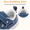 image:imageSTQ Toddler Dress Shoes Boys Wide Toe Box Loafers Boat for School Church  Barefoot ZeroDrop Hook and Loop Design Flexible NonSlip Sole amp Lightweight Reinforcement Upper for Uniform Wedding CasualDenim Blue