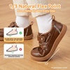 image:imageSTQ Toddler Dress Shoes Boys Wide Toe Box Loafers Boat for School Church  Barefoot ZeroDrop Hook and Loop Design Flexible NonSlip Sole amp Lightweight Reinforcement Upper for Uniform Wedding CasualBrown