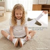 image:imageSTQ Wide Toe Box Toddler Mary Jane Dress Shoes Girl Ballet Flats  Wide toe box for natural splay Zerodrop barefoot sole Soft PU upper Hook amp loop Tstrap Nonslip TPR outsoleWhite