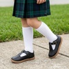 image:imageSTQ Wide Toe Box Toddler Mary Jane Dress Shoes Girl Ballet Flats  Wide toe box for natural splay Zerodrop barefoot sole Soft PU upper Hook amp loop Tstrap Nonslip TPR outsoleBlack