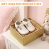 image:imageSTQ Wide Toe Box Toddler Mary Jane Dress Shoes Girl Ballet Flats  Wide toe box for natural splay Zerodrop barefoot sole Soft PU upper Hook amp loop Tstrap Nonslip TPR outsoleWhite