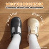 image:imageSTQ Wide Toe Box Toddler Mary Jane Dress Shoes Girl Ballet Flats  Wide toe box for natural splay Zerodrop barefoot sole Soft PU upper Hook amp loop Tstrap Nonslip TPR outsoleGold