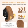 image:imageSTQ Wide Toe Box Toddler Mary Jane Dress Shoes Girl Ballet Flats  Wide toe box for natural splay Zerodrop barefoot sole Soft PU upper Hook amp loop Tstrap Nonslip TPR outsoleBlack
